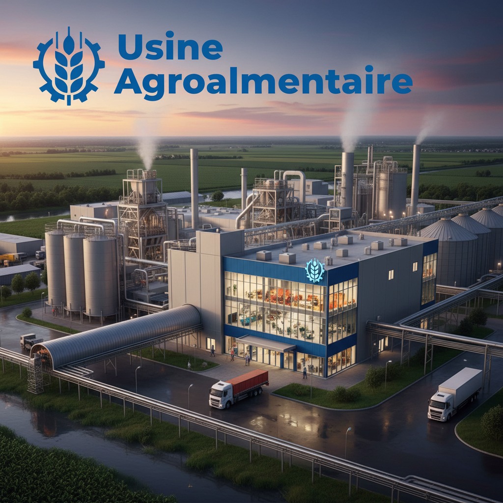 modifier l'image pour une vue d'une usine agroalimentaire